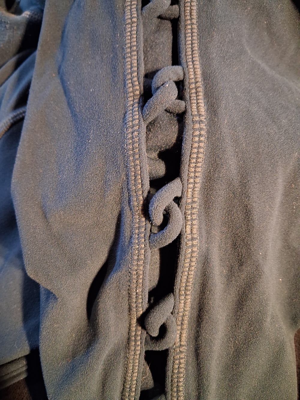 Athleta Dark Teal Athletic Leggings with Side Lace Detail - Picture 4 of 5